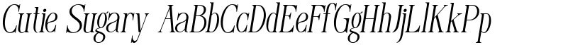 Cutie Sugary font