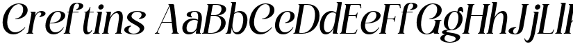 Creftins font