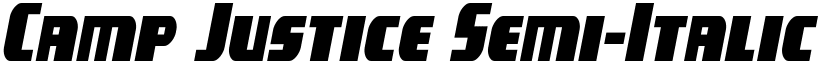 Camp Justice Semi-Italic Semi-Italic font