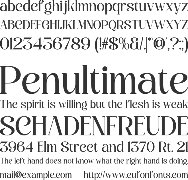 Creftins font preview