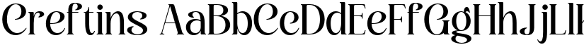 Creftins font