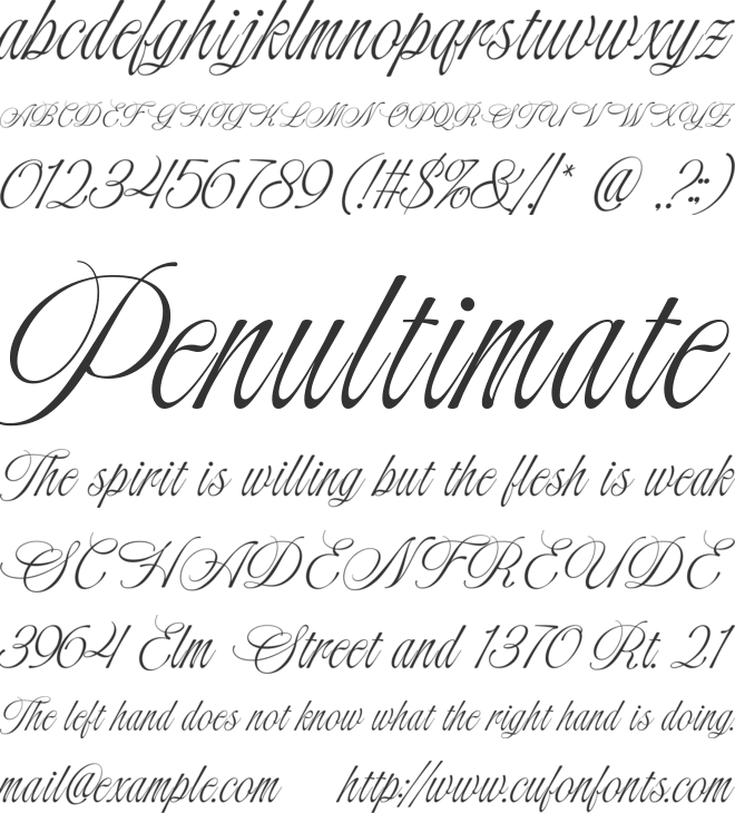 Wondshe font preview