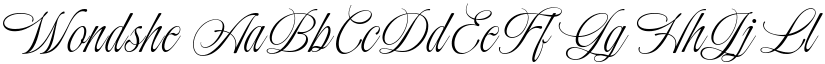Wondshe font