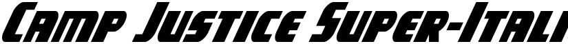 Camp Justice Super-Italic Italic font