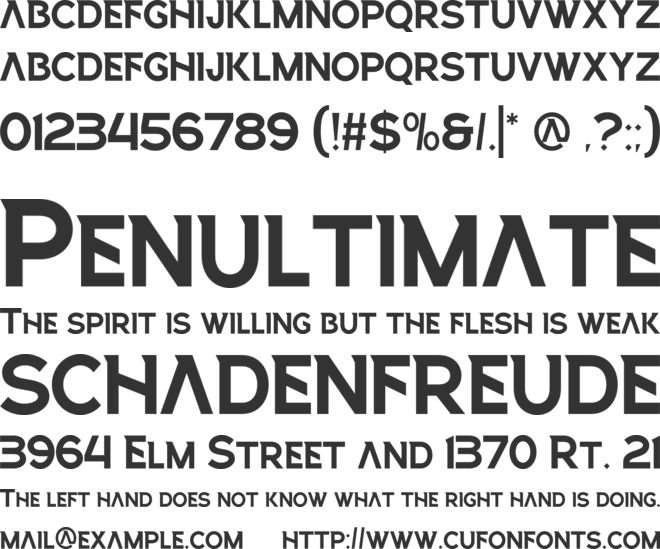 Junkwar font preview