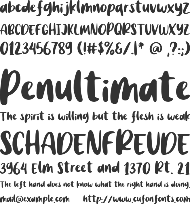 Honey Bliss font preview