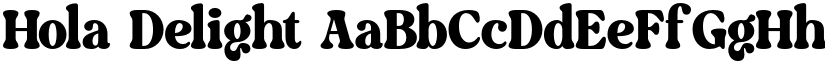 Hola Delight font