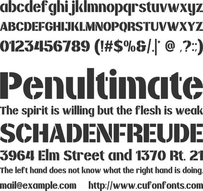 Gravion Falco font preview