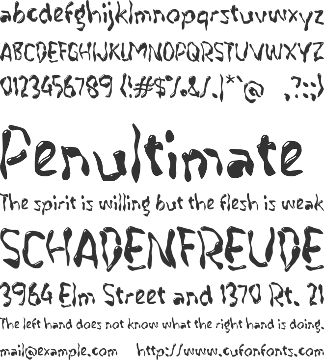 Yabealo font preview