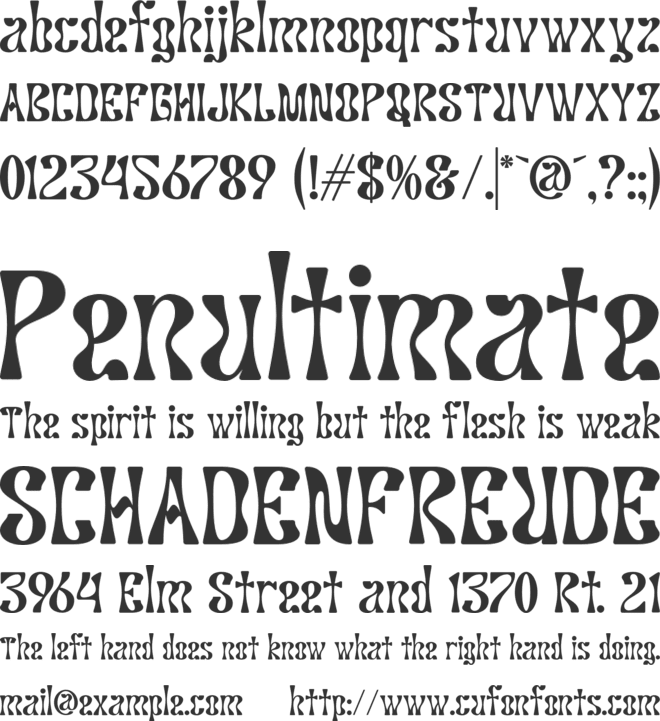 Moonspace font preview