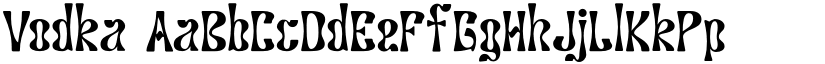 Vodka font
