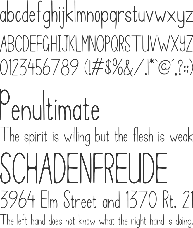 Lumirea font preview