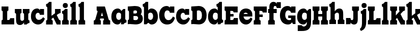 Luckill font