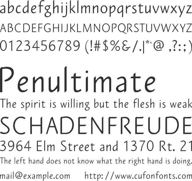 Plumeria Sans font preview