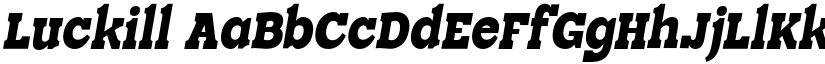 Luckill font