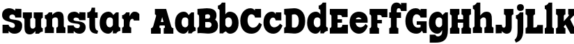 Sunstar font