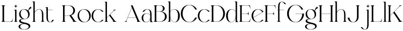 Light Rock font