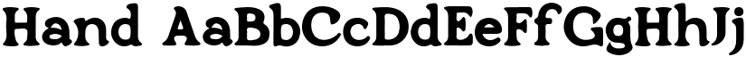 Hand font