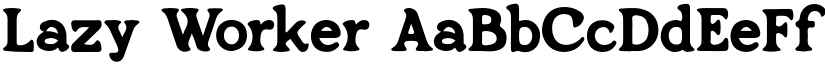 Lazy Worker font