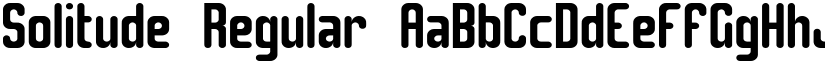 Solitude Regular font