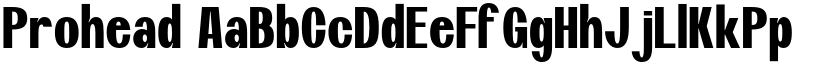 Prohead font