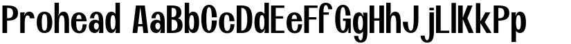 Prohead font