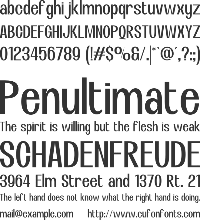 Prohead font preview