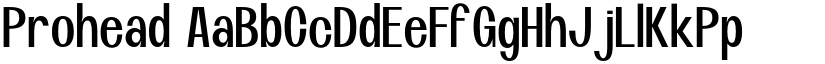 Prohead font download