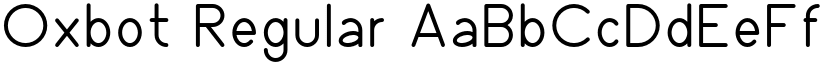 Oxbot Regular font