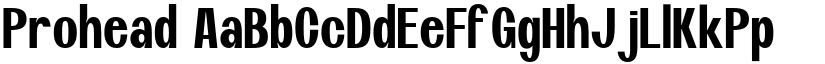 Prohead font