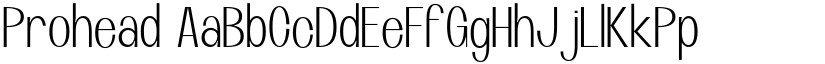 Prohead font