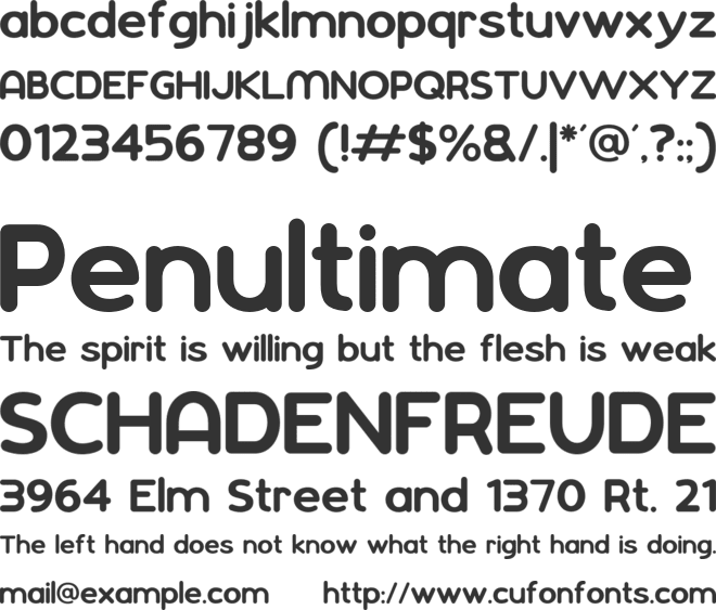 Poffina font preview