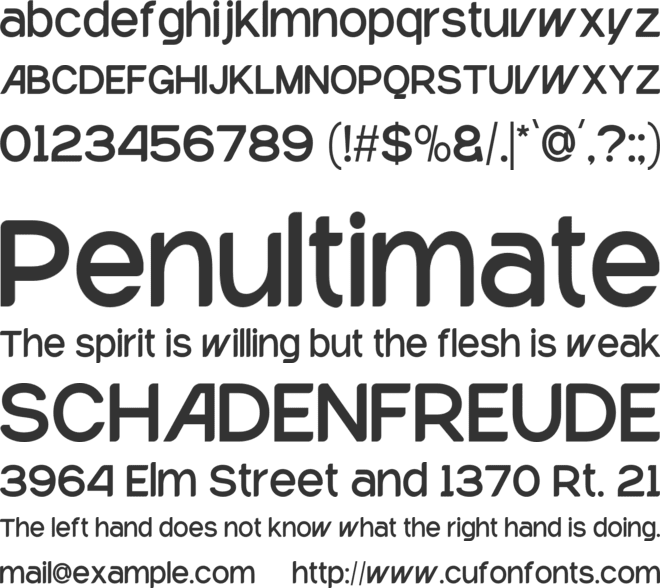 Ovaline font preview
