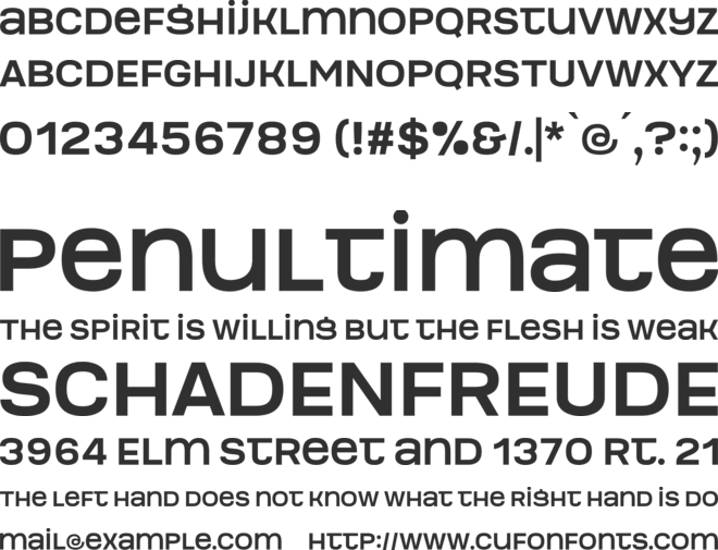 Manophiser font preview