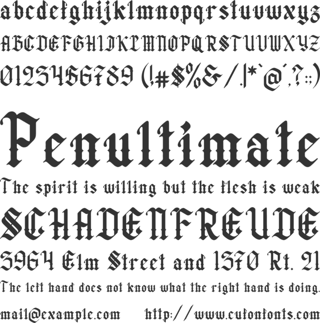 Bellanork font preview