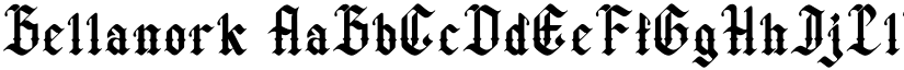 Bellanork font