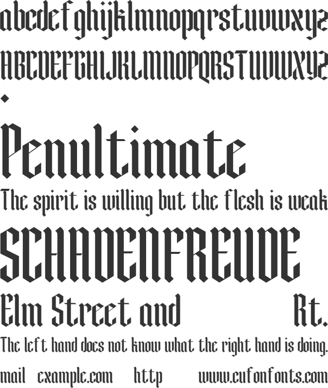 ROSLENK font preview