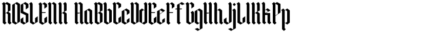 ROSLENK font