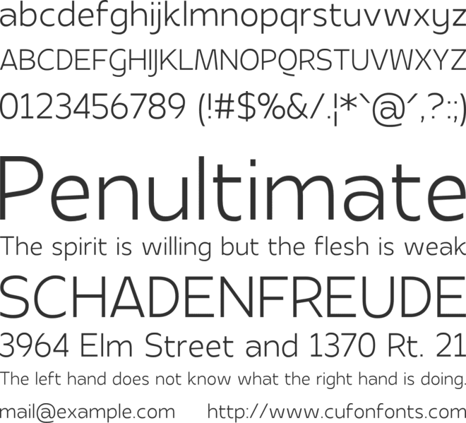 Apricity font preview