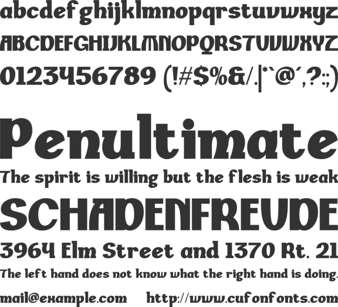 Quadline font preview