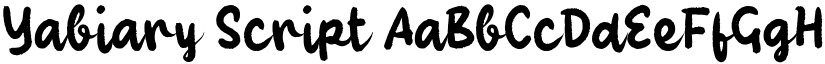 Yabiary Script font download