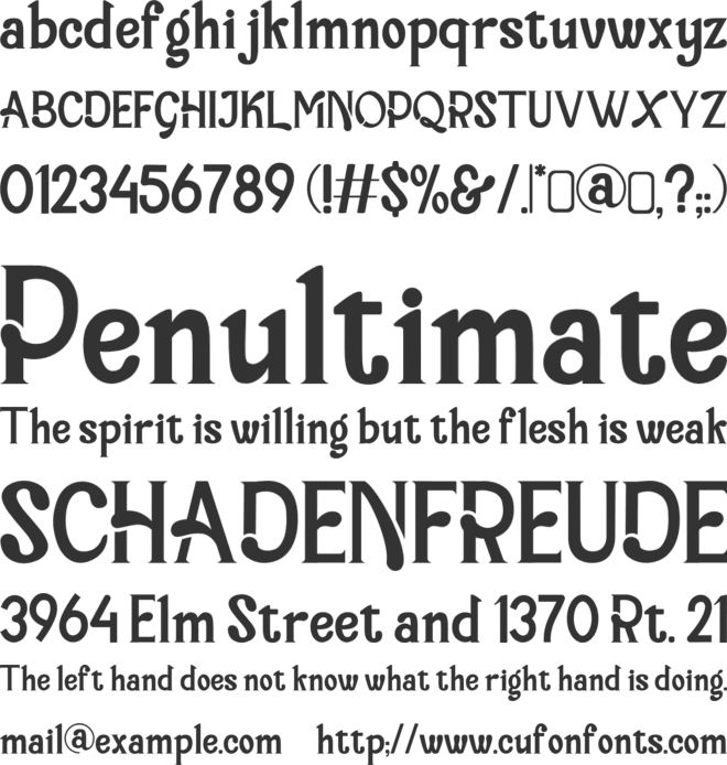 Kostiloca font preview