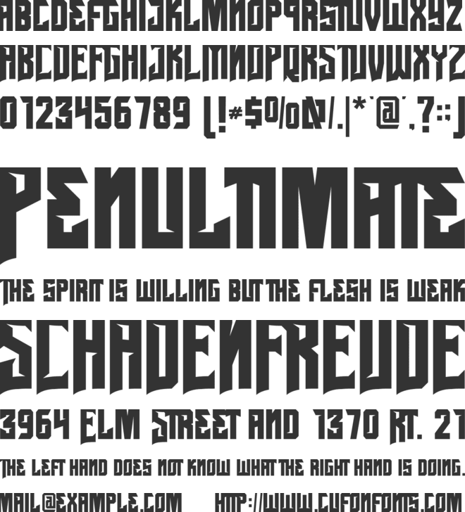 Grandover - Personal use font preview