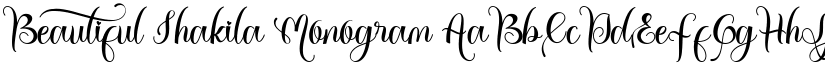 Beautiful Shakila Monogram font