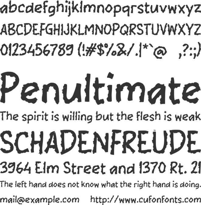 Yabalenio font preview