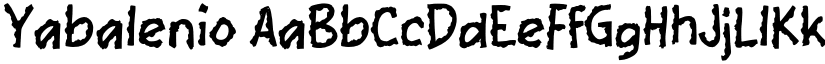 Yabalenio font