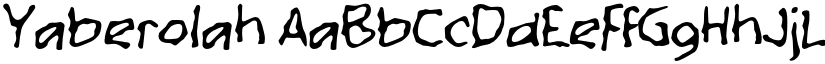 Yaberolah font