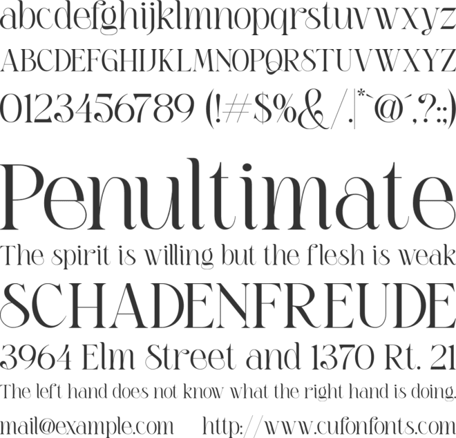 Sefilla font preview