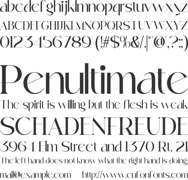 Royale Elegance font preview