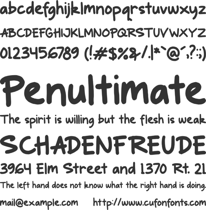 Sunday Notes font preview